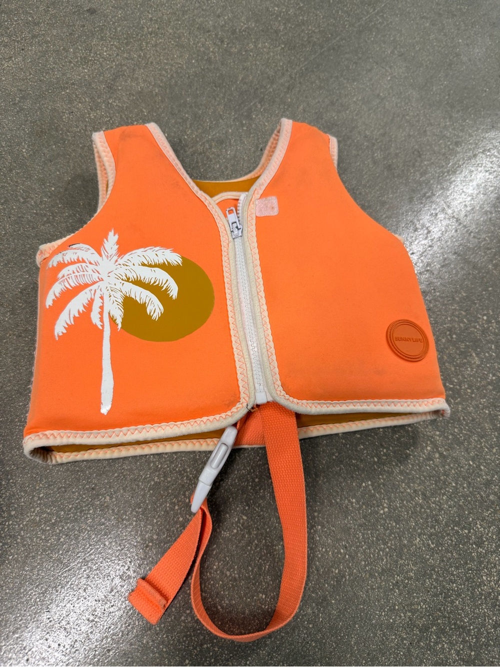 Sunnylife Orange Palm Print Swim Vest